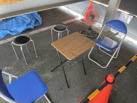 現場事務所（資材置場）。。。